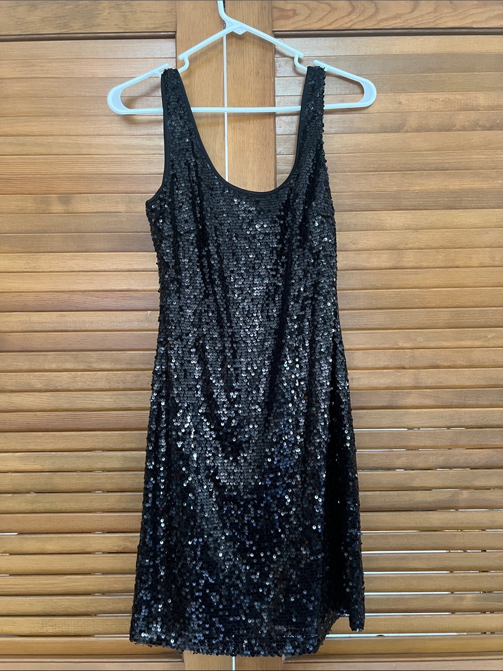 JS Boutique Black Sequin Tank Mini Dress